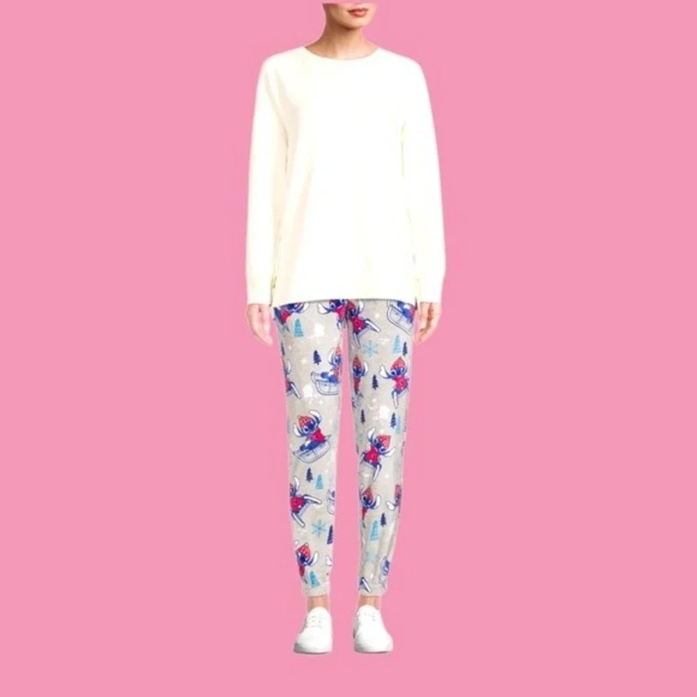 Lilo and Stitch Women’s Fleece Sleep Jogger Pants. NWT. XL (16-18).